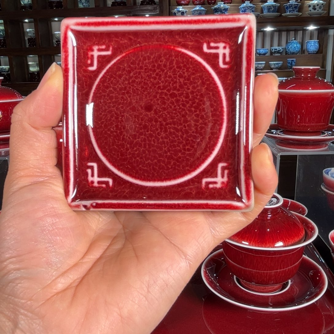 精品朗红杯垫8公分