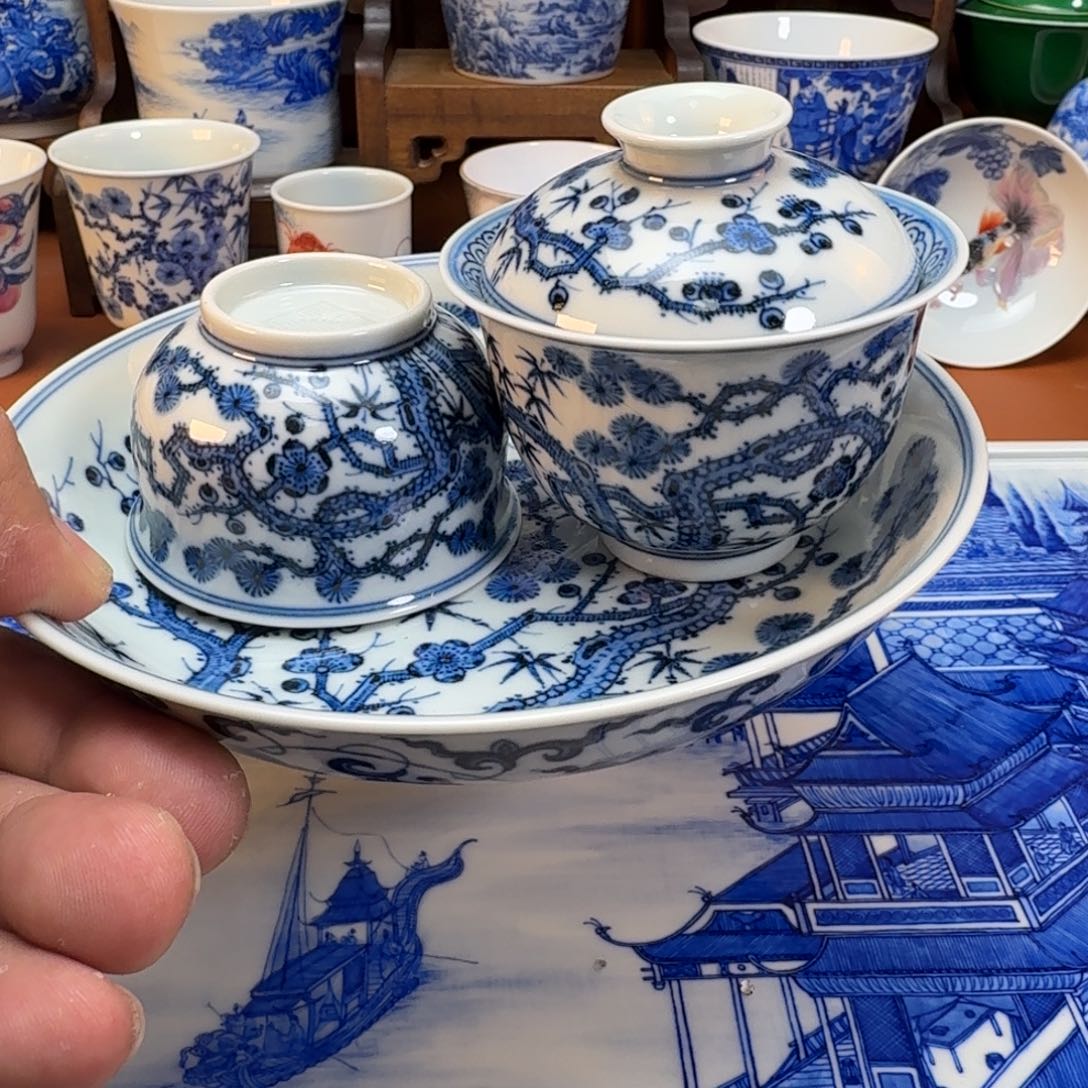 及***主杯子陶景德镇全手工手绘陶瓷