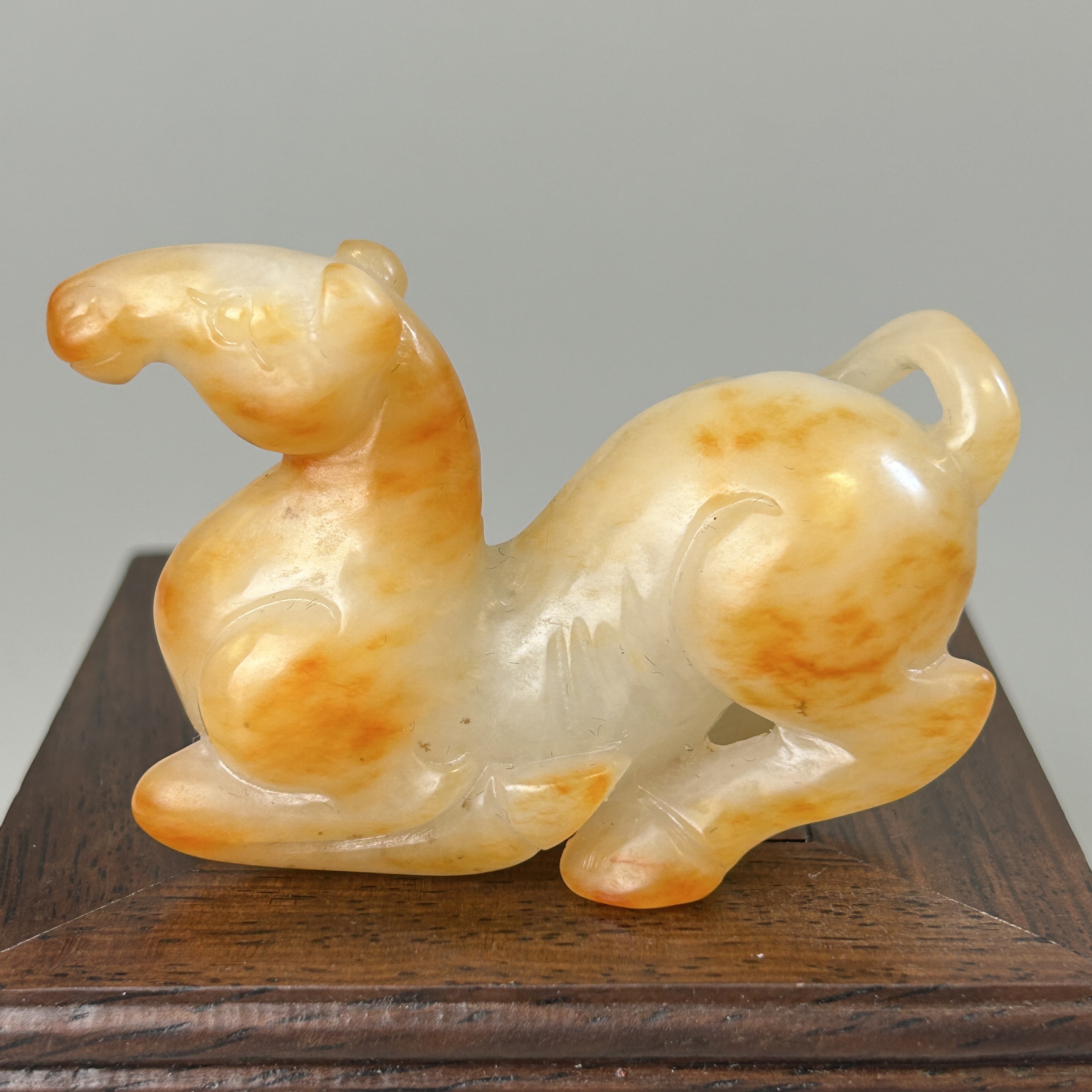 明代新疆和田玉把件玉马6678