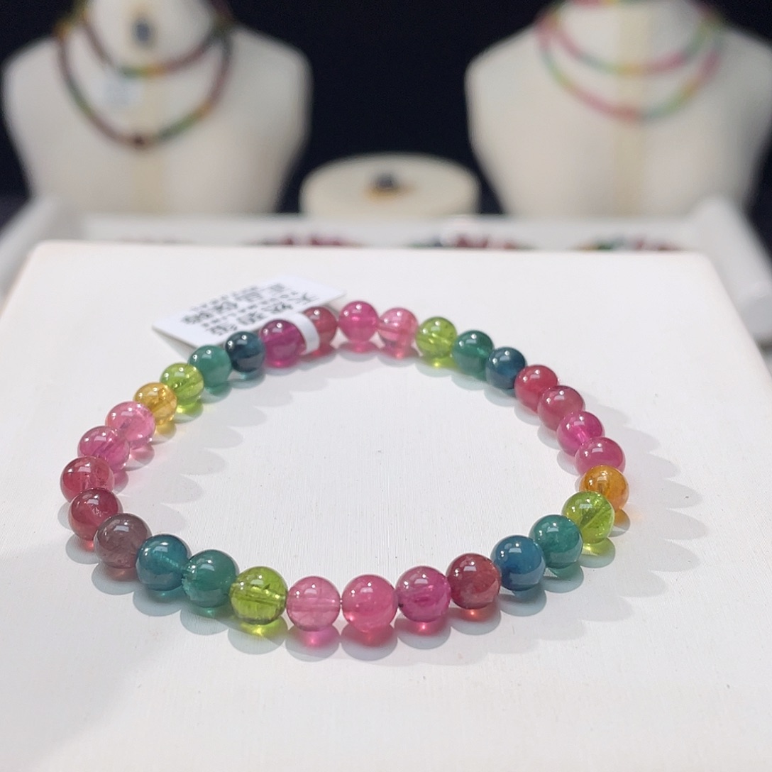 碧玺手串未镶嵌5.8mm±