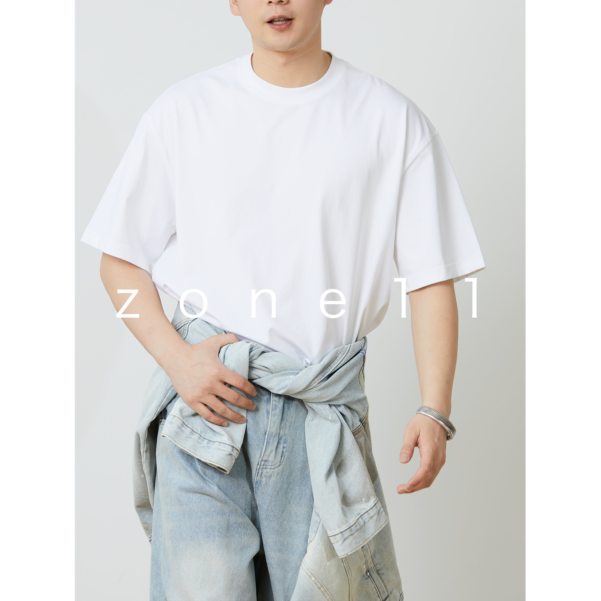 Zone11夏2025「ZEN」凉感短袖纯色百搭打底基础款日常宽松休闲TT222