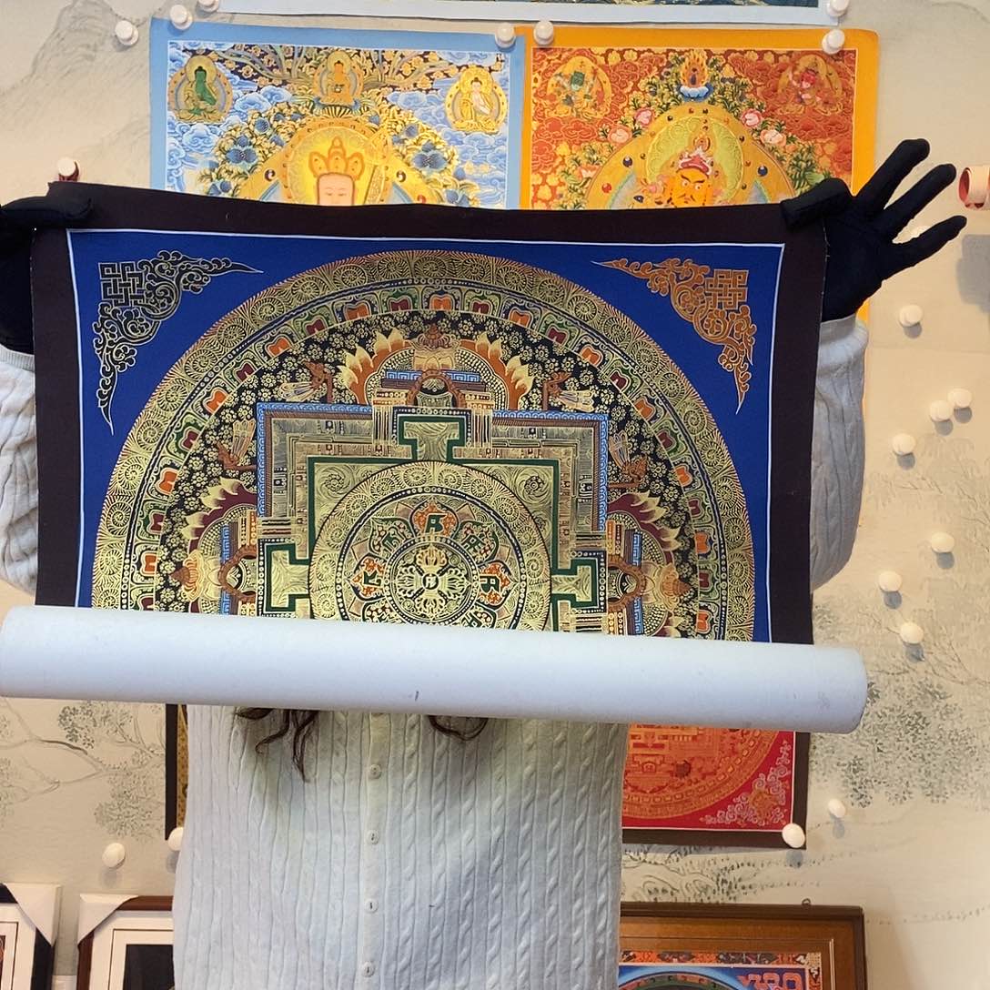卷轴画纯手绘坛城唐卡50厘米