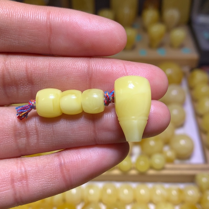 蜜蜡裸石未镶嵌天然俄料白花蜜蜡直切套装8-11左右