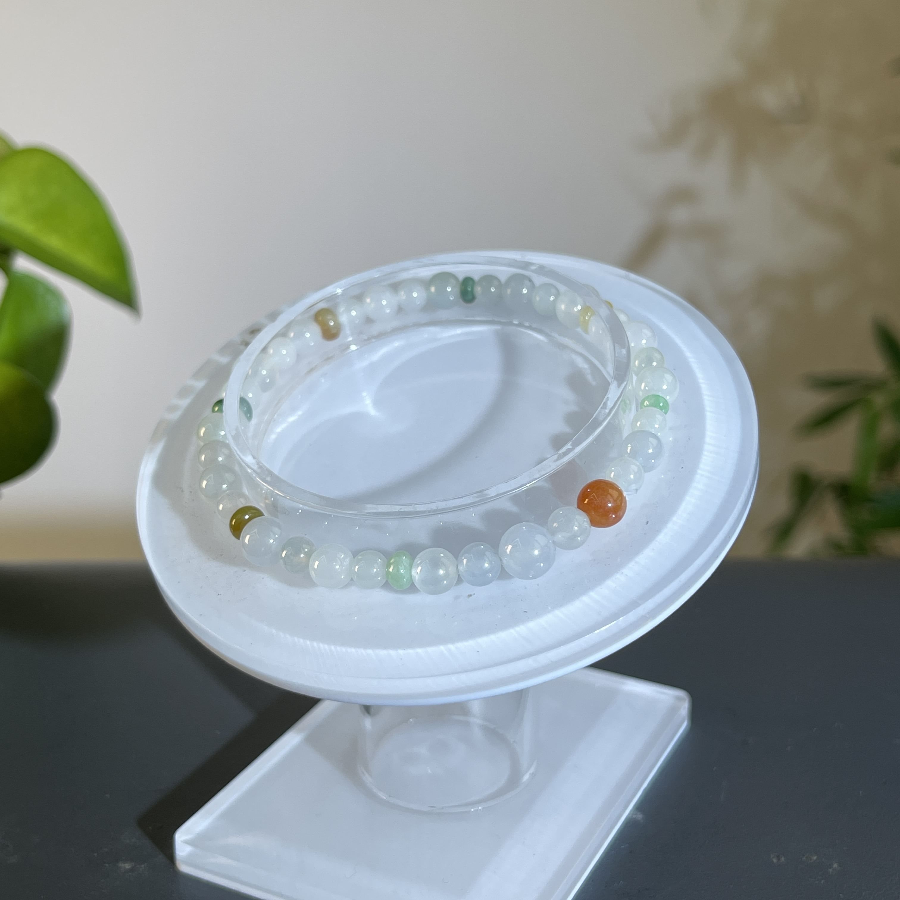 JXB13-011  天然缅甸A货翡翠 翡翠手串