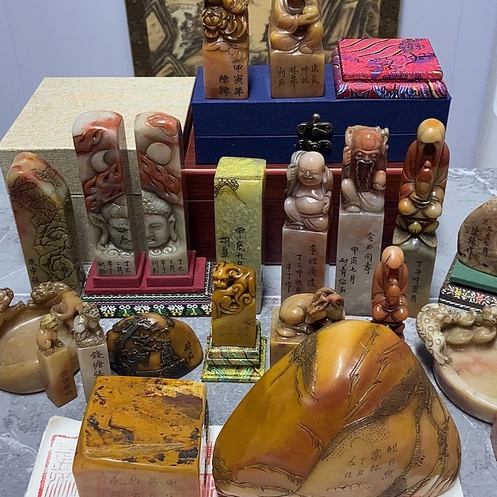 周***行寿山石印石宝篆工艺链接放漏