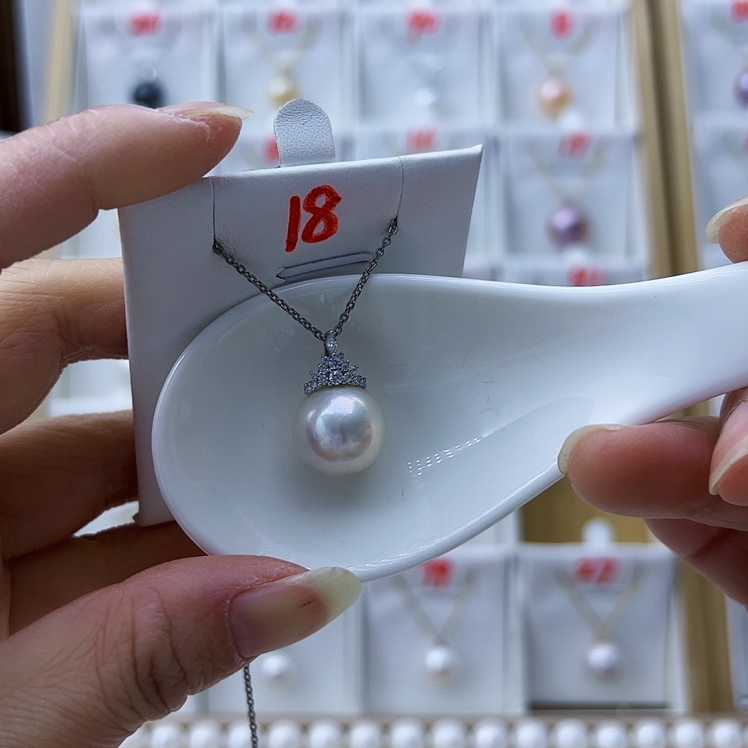 淡水珍珠颈饰银S925镶嵌