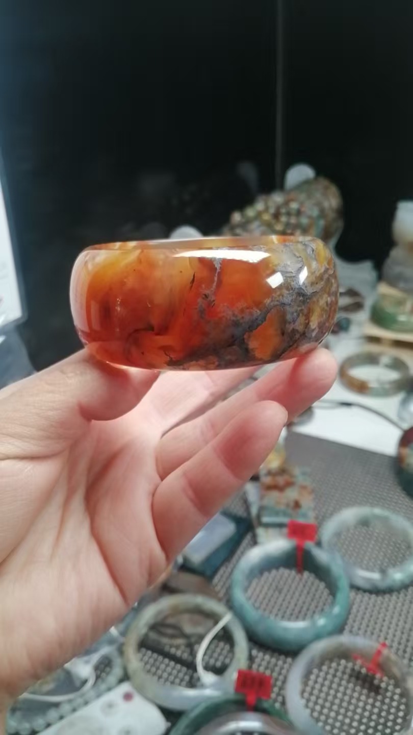 水草玛瑙手镯64口