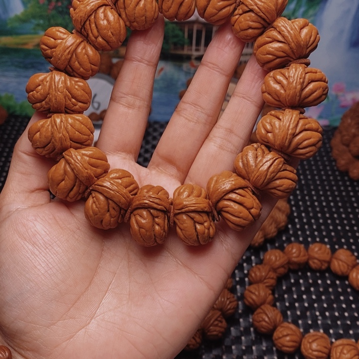 桃核手串没****名核桃手串