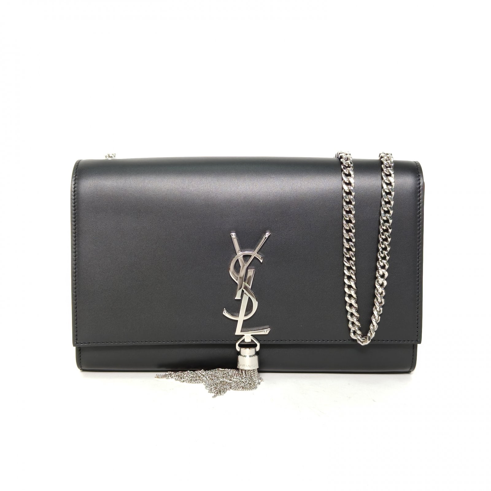 99新 YSL/圣罗兰 【娇】KATE 24 光面皮革C 银扣 028878