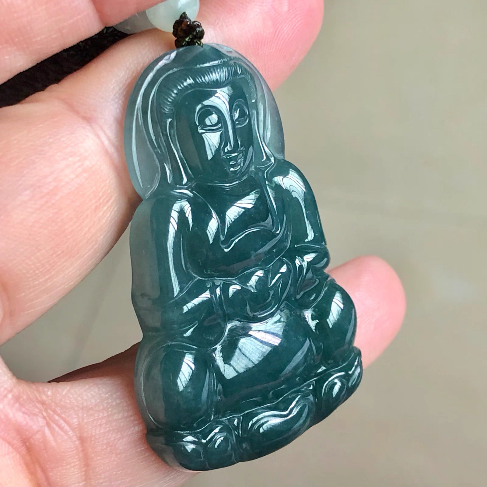 非金属锦纶吊坠 蓝水观音男女同款