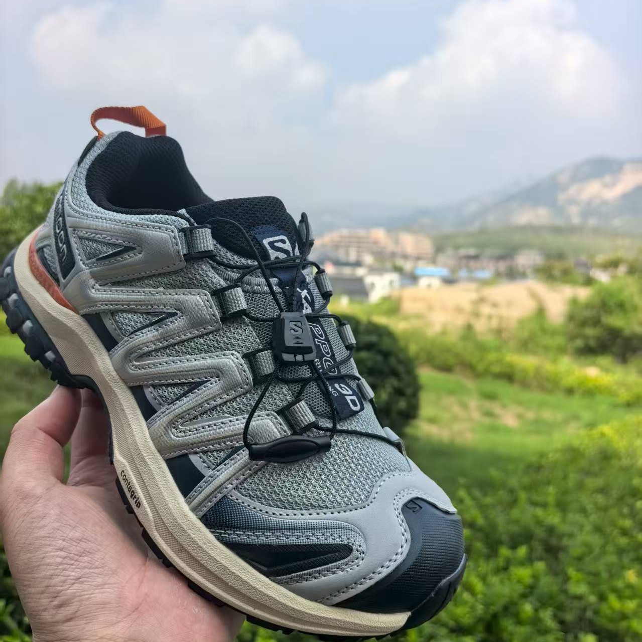 LAMOON云雾蓝户外情侣运动鞋网面跑鞋舒适时尚休闲轻便百搭夏季