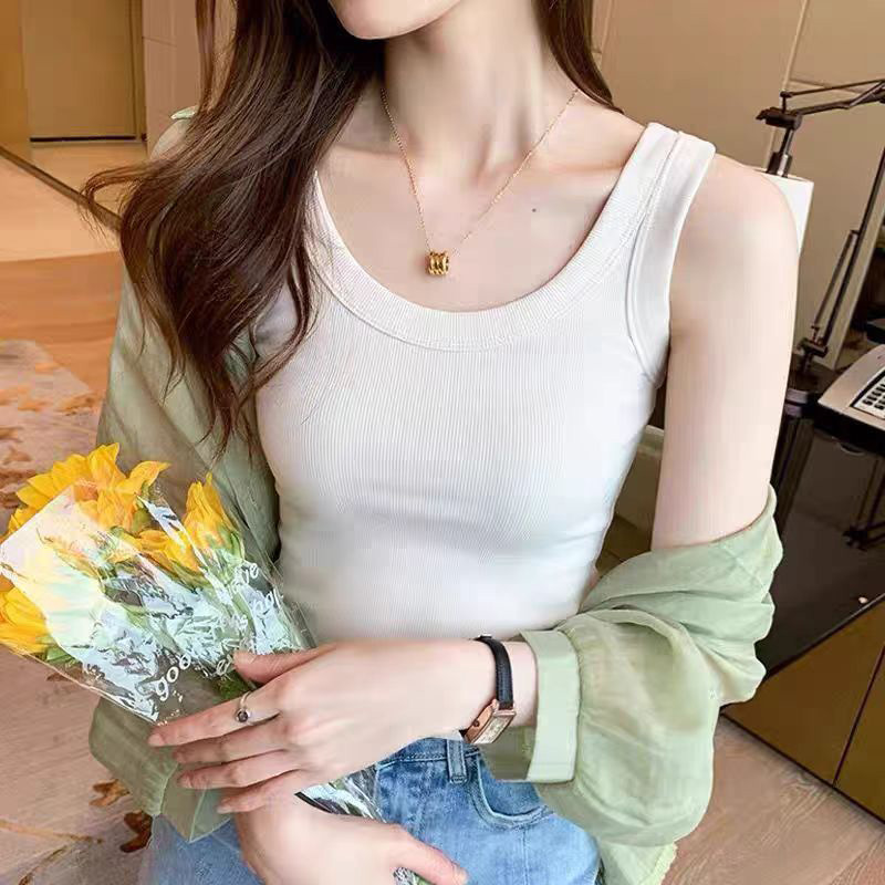 【安童森定制】通勤吊带背心女防走光美背百搭无袖打底衫上衣8309