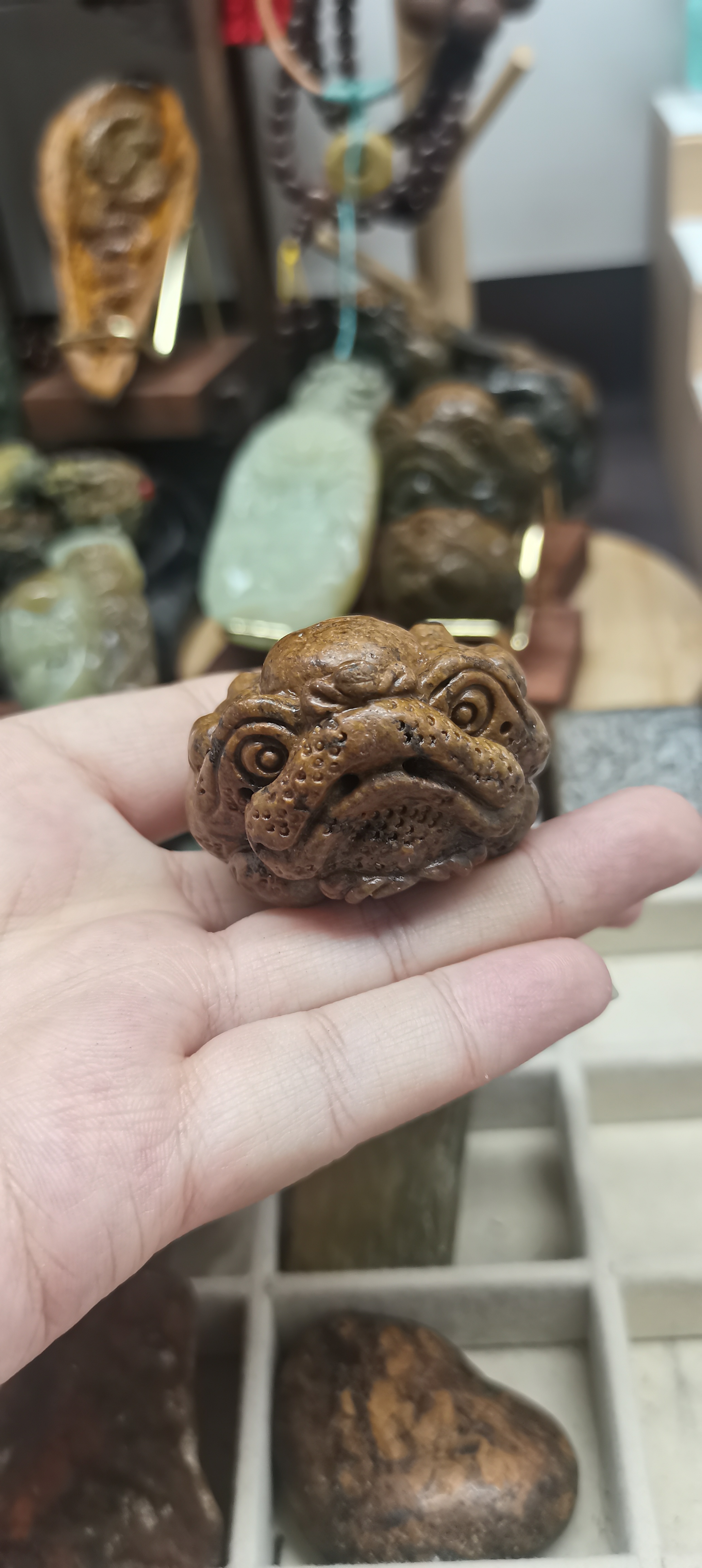 河磨玉把件金蟾大