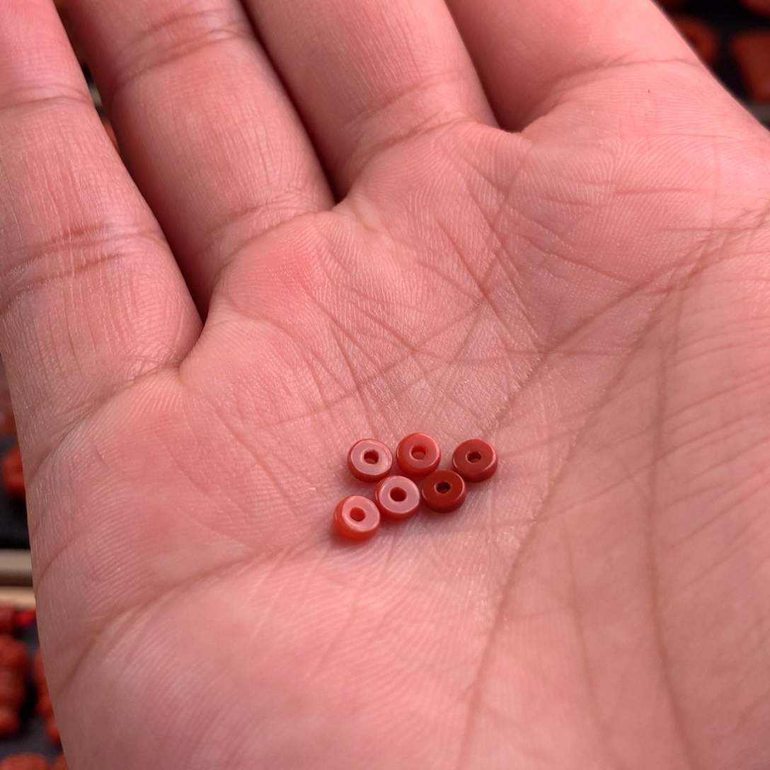 南红玛瑙精工直切隔片4未镶嵌