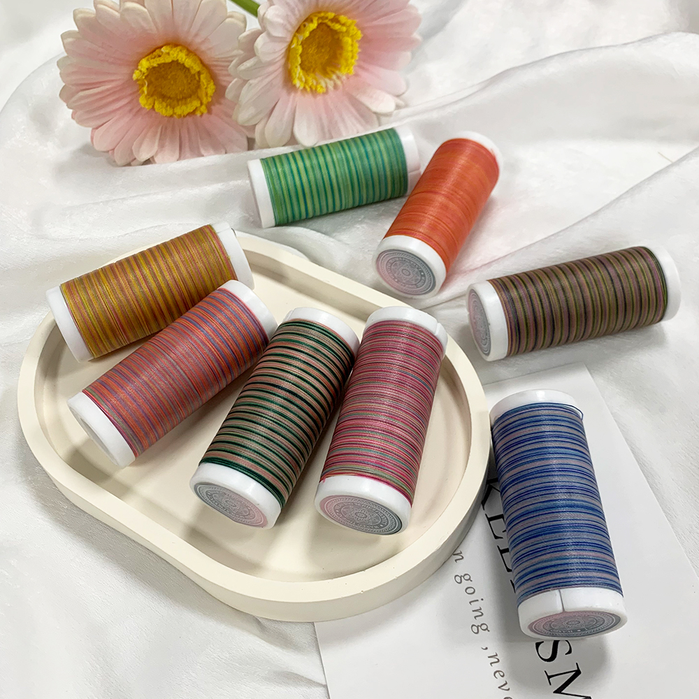 艺高【直播间专属】0.1mm高端精细编绳段染圆蜡线编织线渐变线材