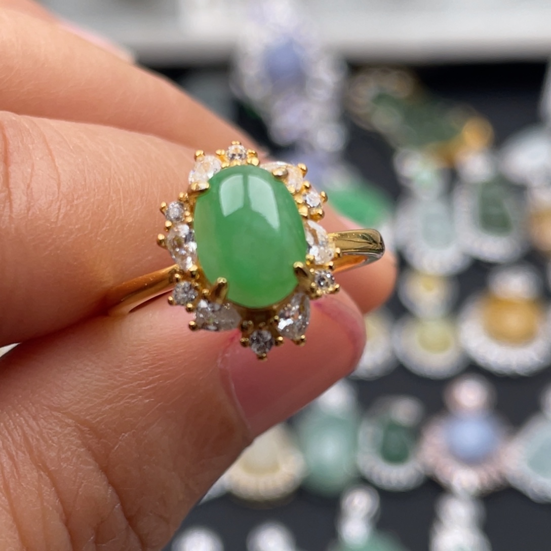 翡翠银S925镶嵌吊坠(不含链)