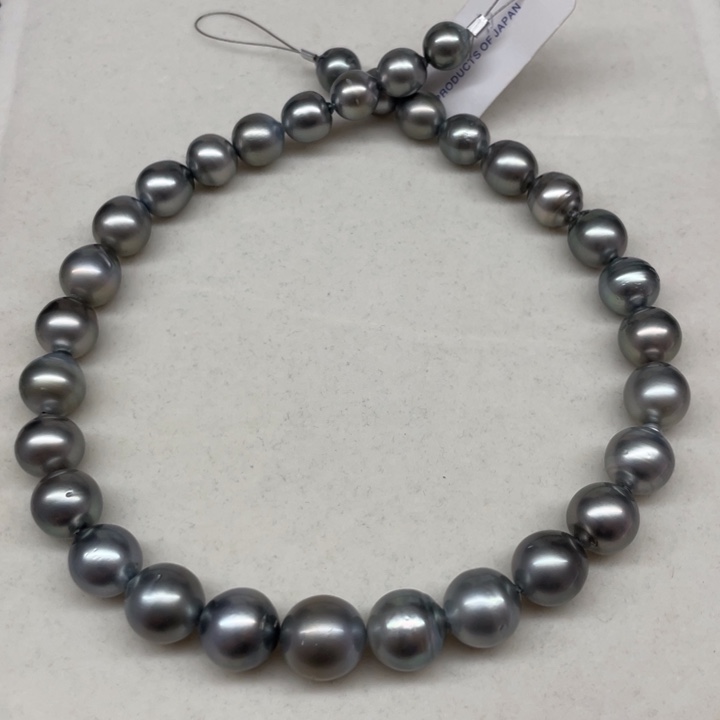项链未镶嵌海水珍珠大溪地铂金灰10.13.6