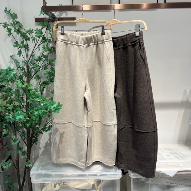 2025年秋冬季新款羊毛拼接九分裤