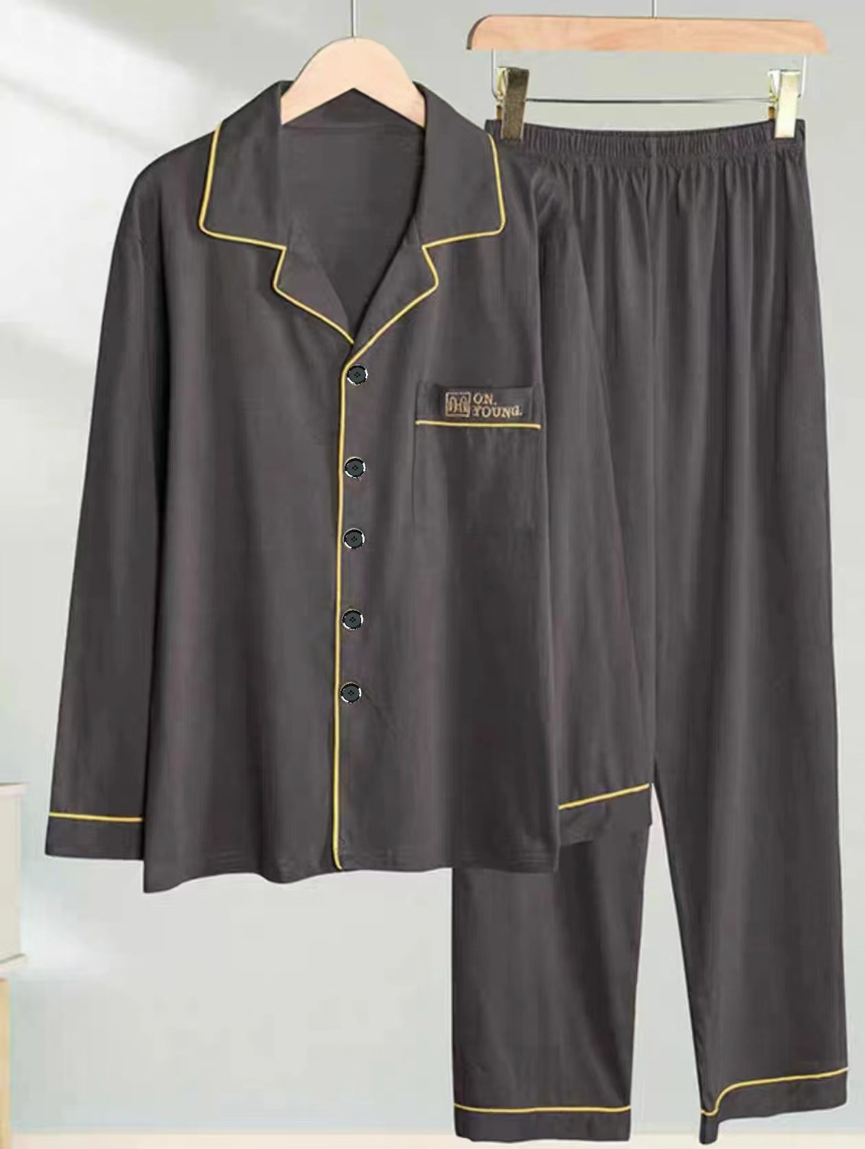 『男款德绒』2025新款加厚德绒睡衣男款秋冬长袖宽松保暖家居服套装