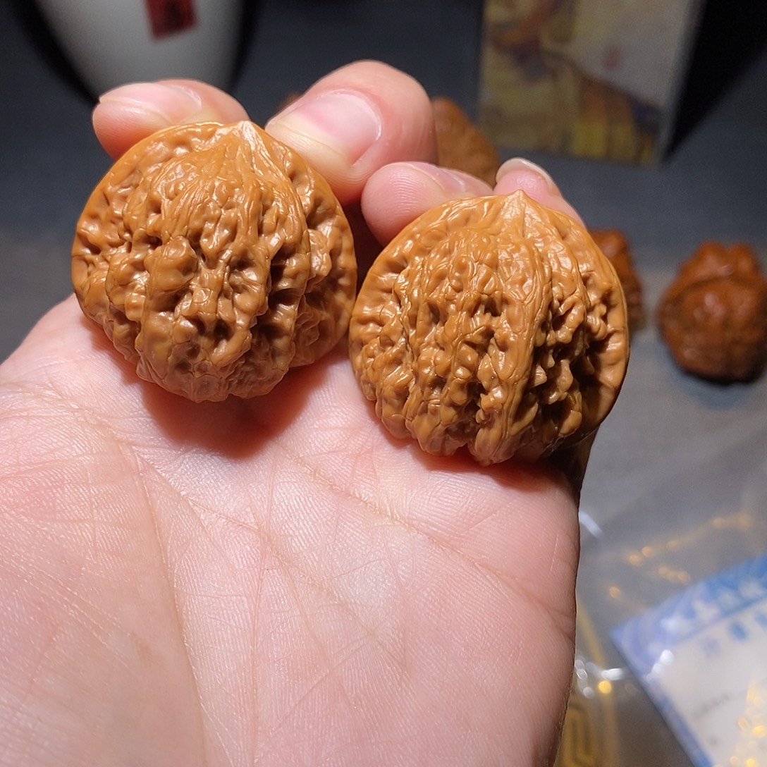 文玩核桃把件全品无修36尺平谷凹底