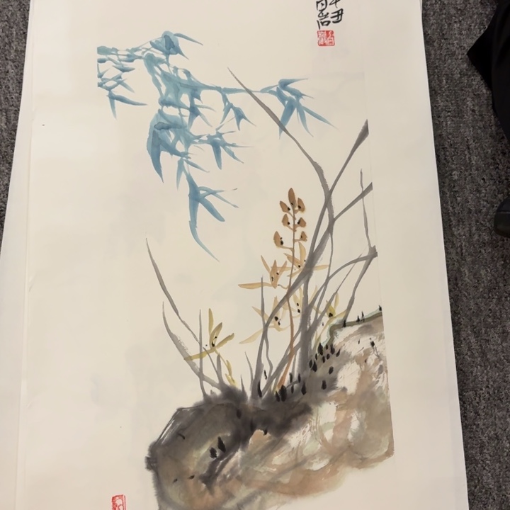书法竹子书画作品
