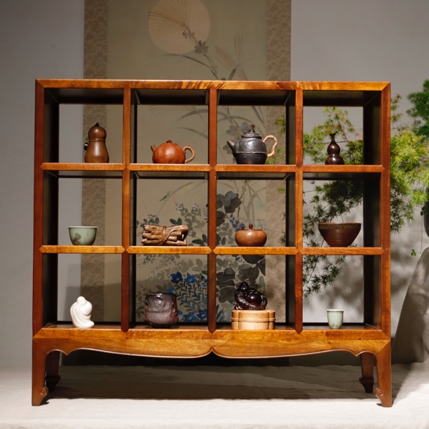 金丝楠木阴沉料多宝格小博古架