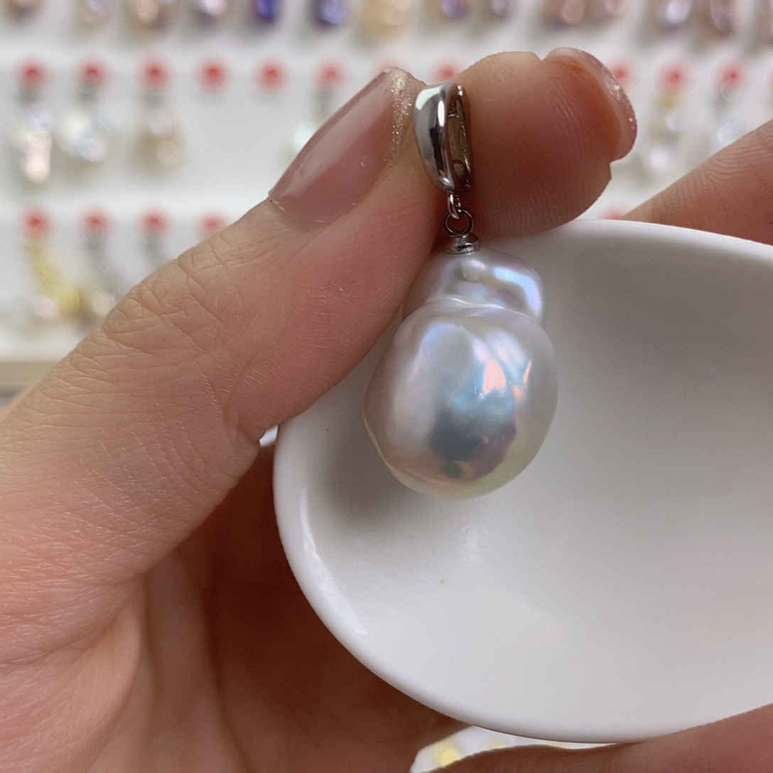 淡水珍珠颈饰银S925镶嵌