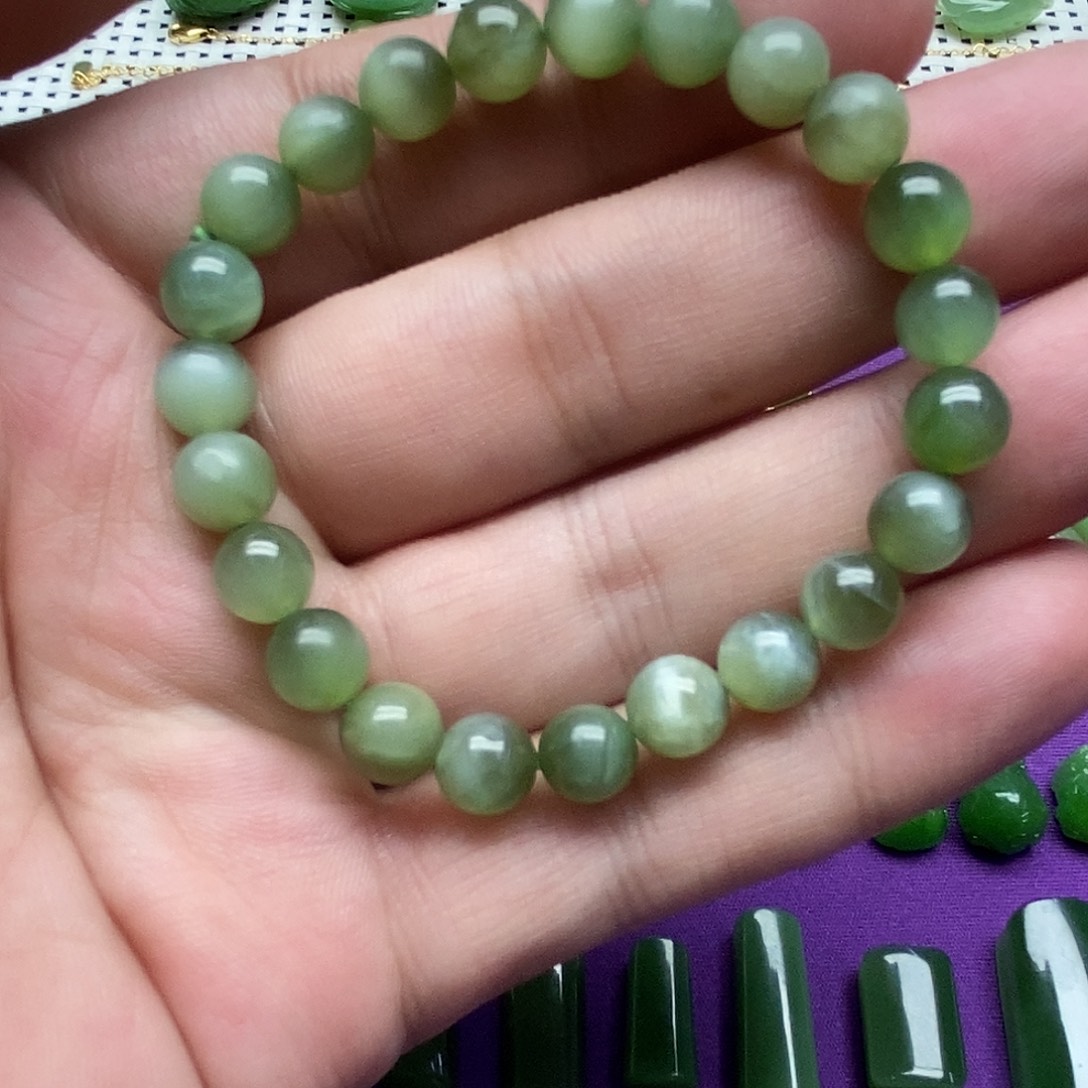 和田玉（碧玉）未镶嵌手串