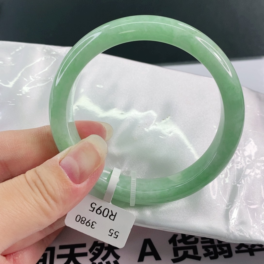翡翠手镯未镶嵌纯天然缅甸A货翡翠55