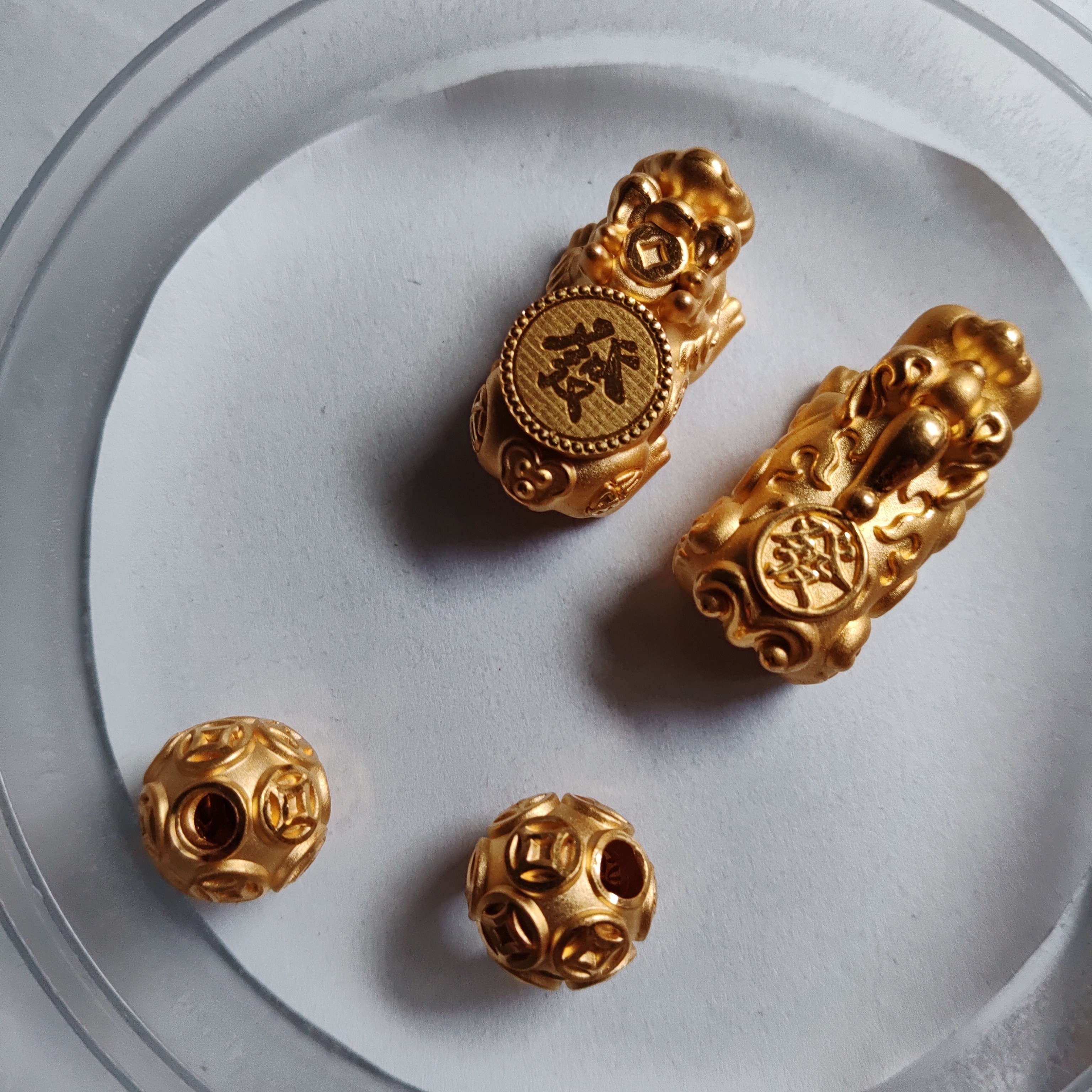 金元宝足金999貔貅珠子首饰