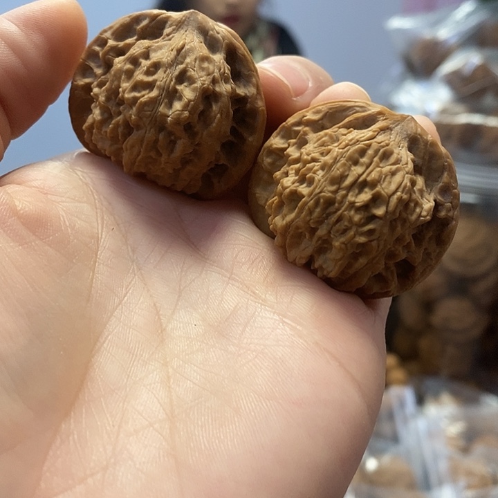 文玩核桃把件38闷尖凤眼小众