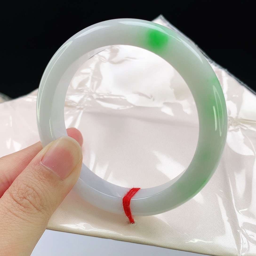 睛***睛翡翠手镯未镶嵌57圈5732