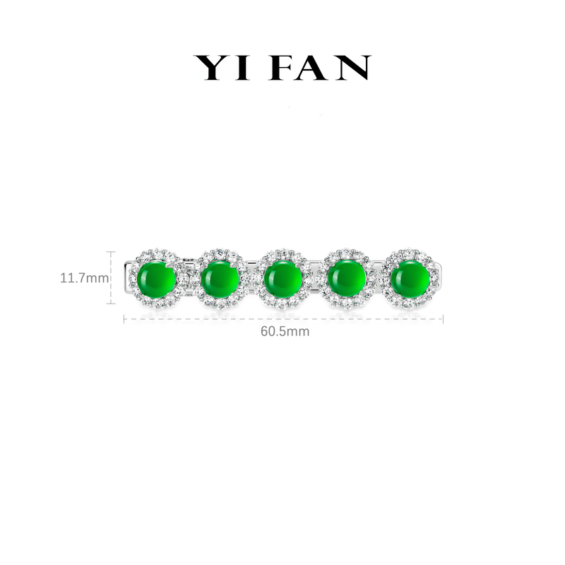 6013-绿蛋面满钻豪镶百搭发夹