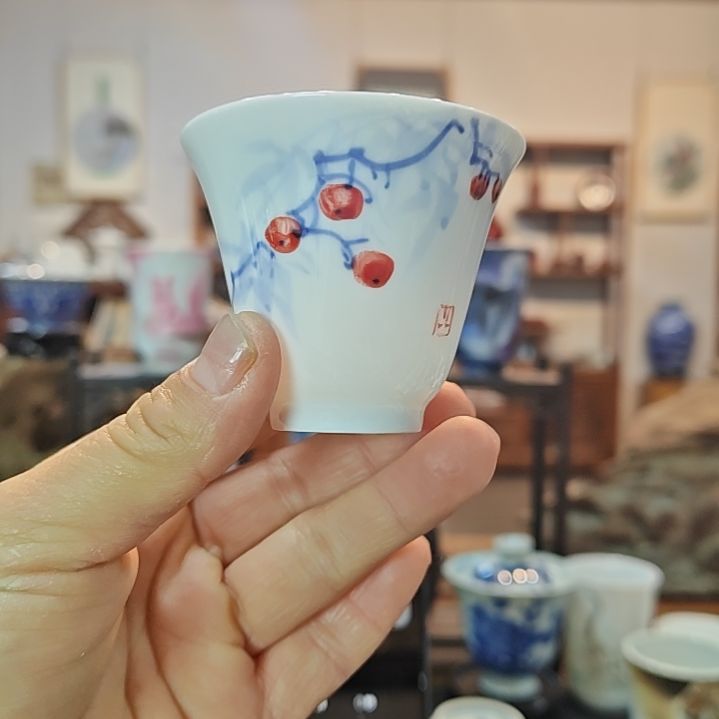 欧**雨景德镇手工手绘主人杯
