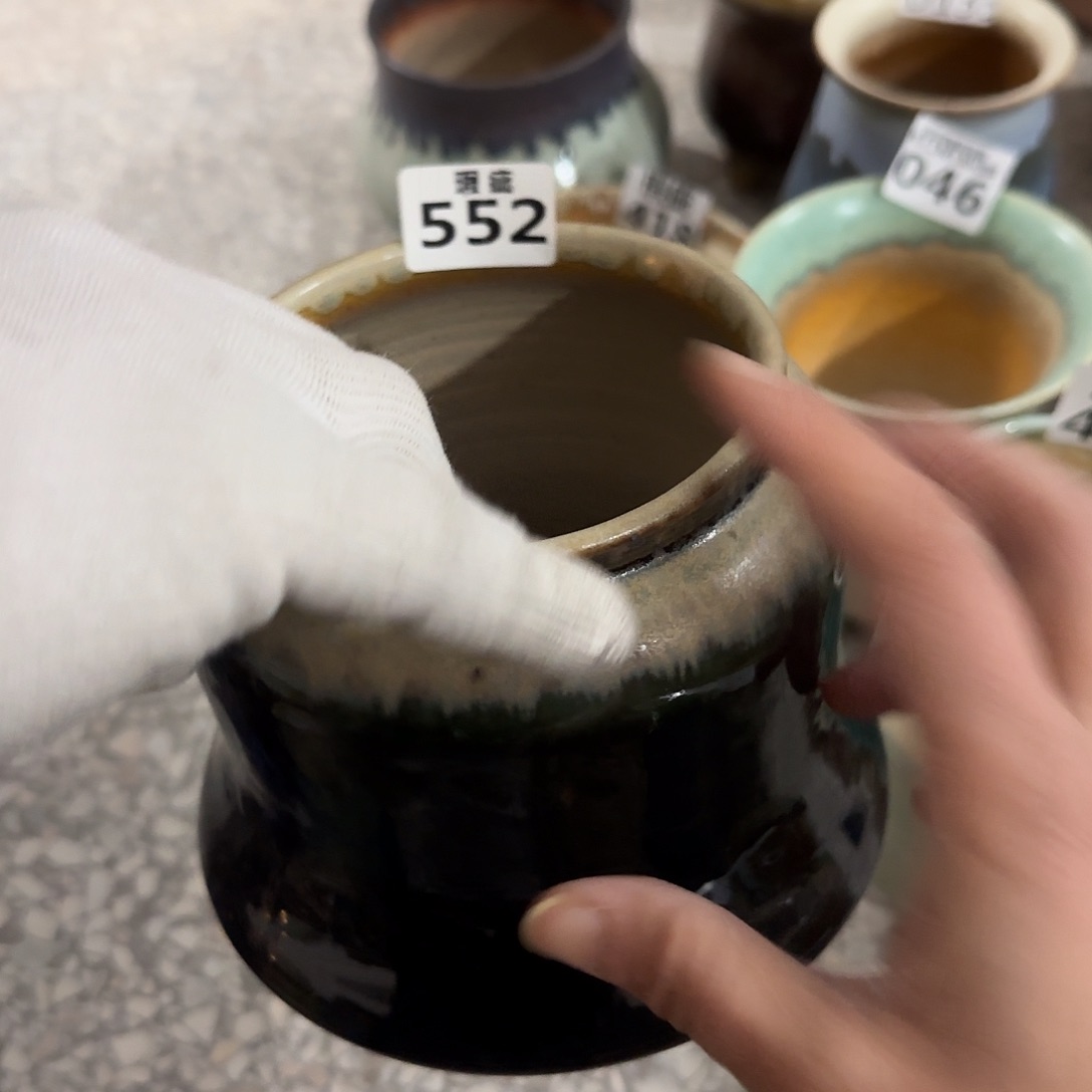 瓷片景德镇手工花盆瑕疵