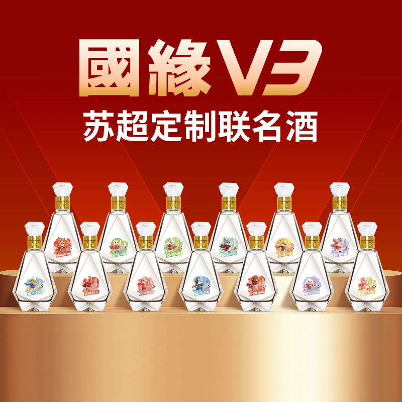 今世缘国缘V3【苏超联赛官方联名】十三太保足球小酒 40.9度100ml
