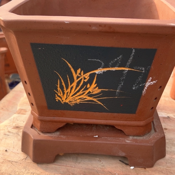 红陶紫砂四方微瑕