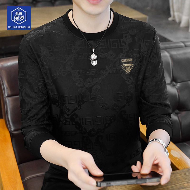 美·豪爵保罗春秋季圆领男装卫衣爆款2025新款时尚长袖休闲862208商品图