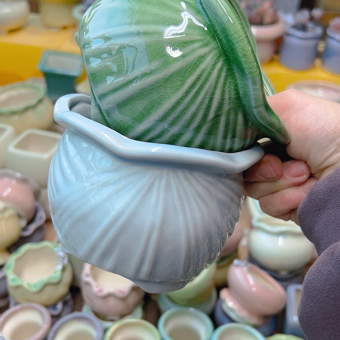 红陶陶瓷花盆当场满12包邮