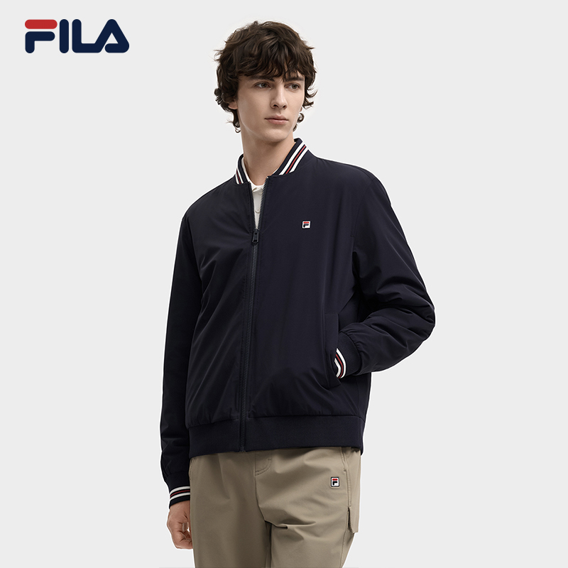 【经典复古棉服】Fila/斐乐男士秋季新款棒球领运动外套F11M548912F