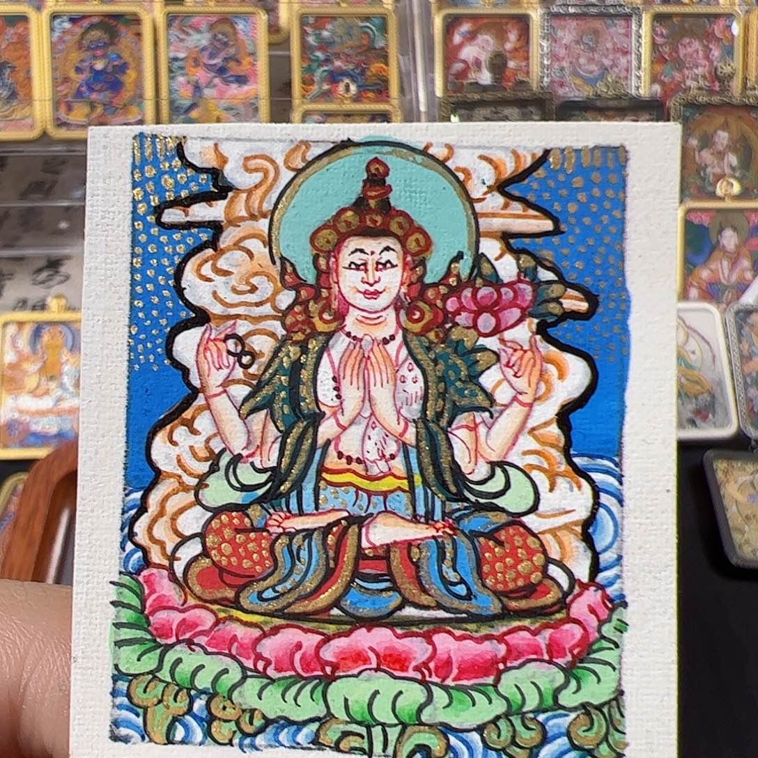 吊坠大**宝四壁观观纯手绘