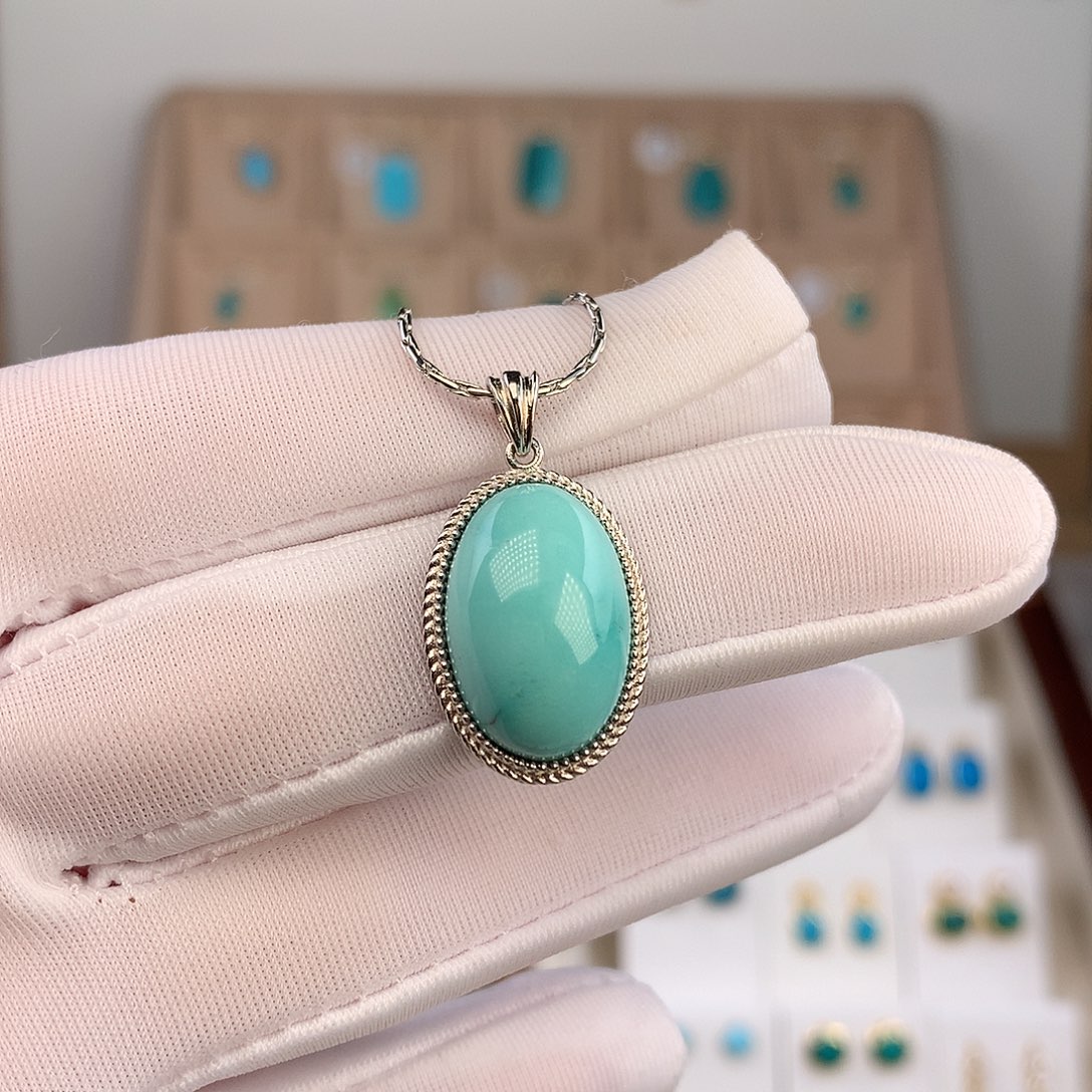 绿松石未镶嵌吊坠(不含链)