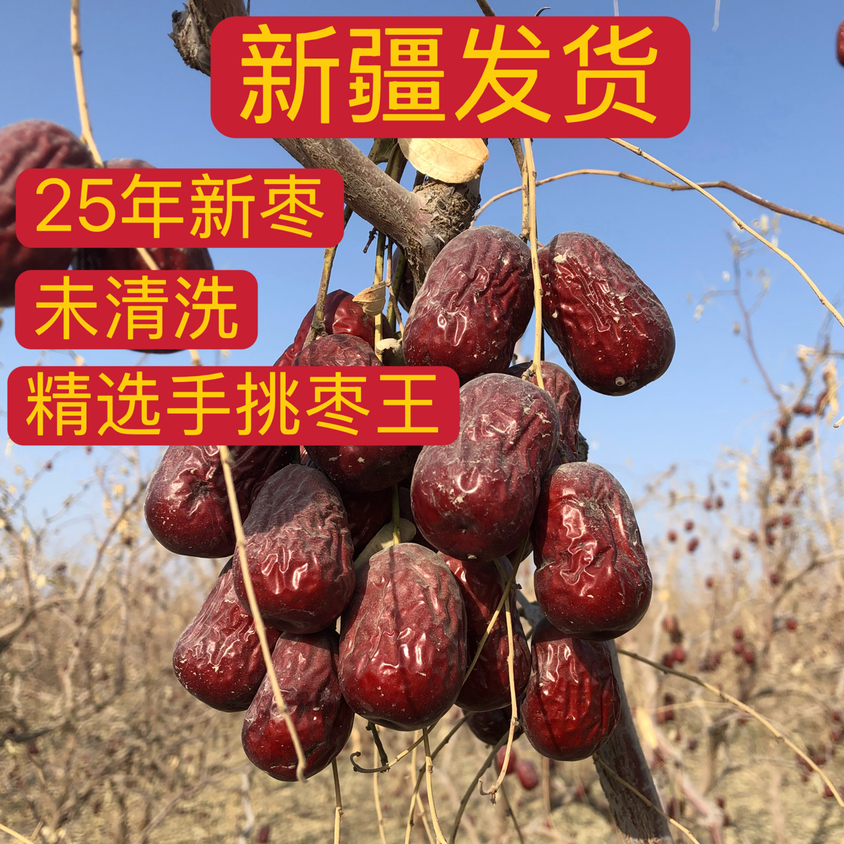 【新疆库尔勒直发】【枣王】2025年自然吊干灰枣未清洗核小皮薄枣香