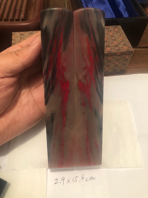 鸡血石素章姓名印章可篆刻用于书画藏书2.8x2.8x12