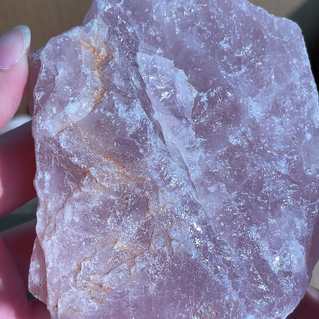 水晶未镶嵌手串粉水晶原石5号