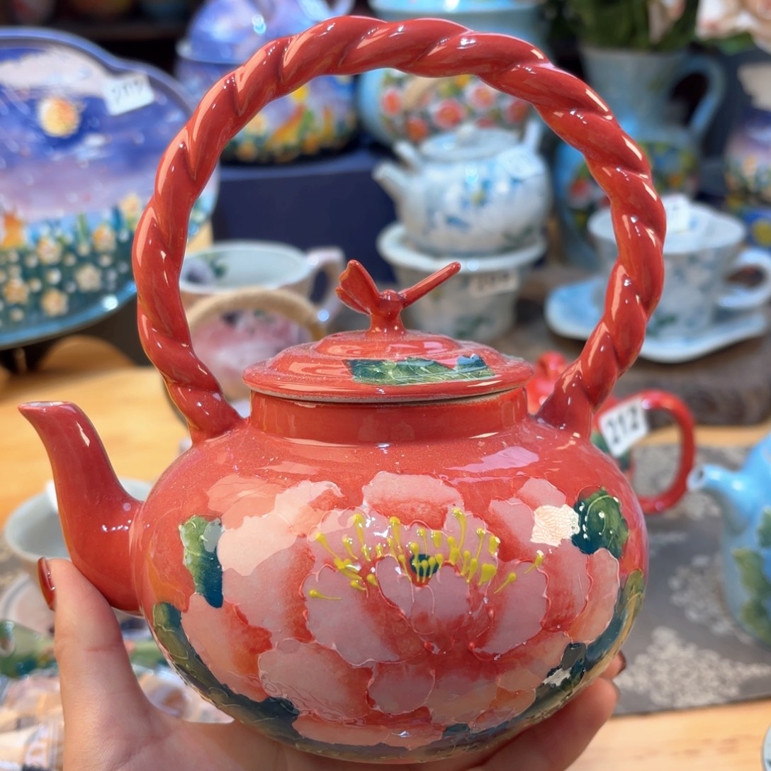 景德镇手绘高温釉下彩陶瓷茶具