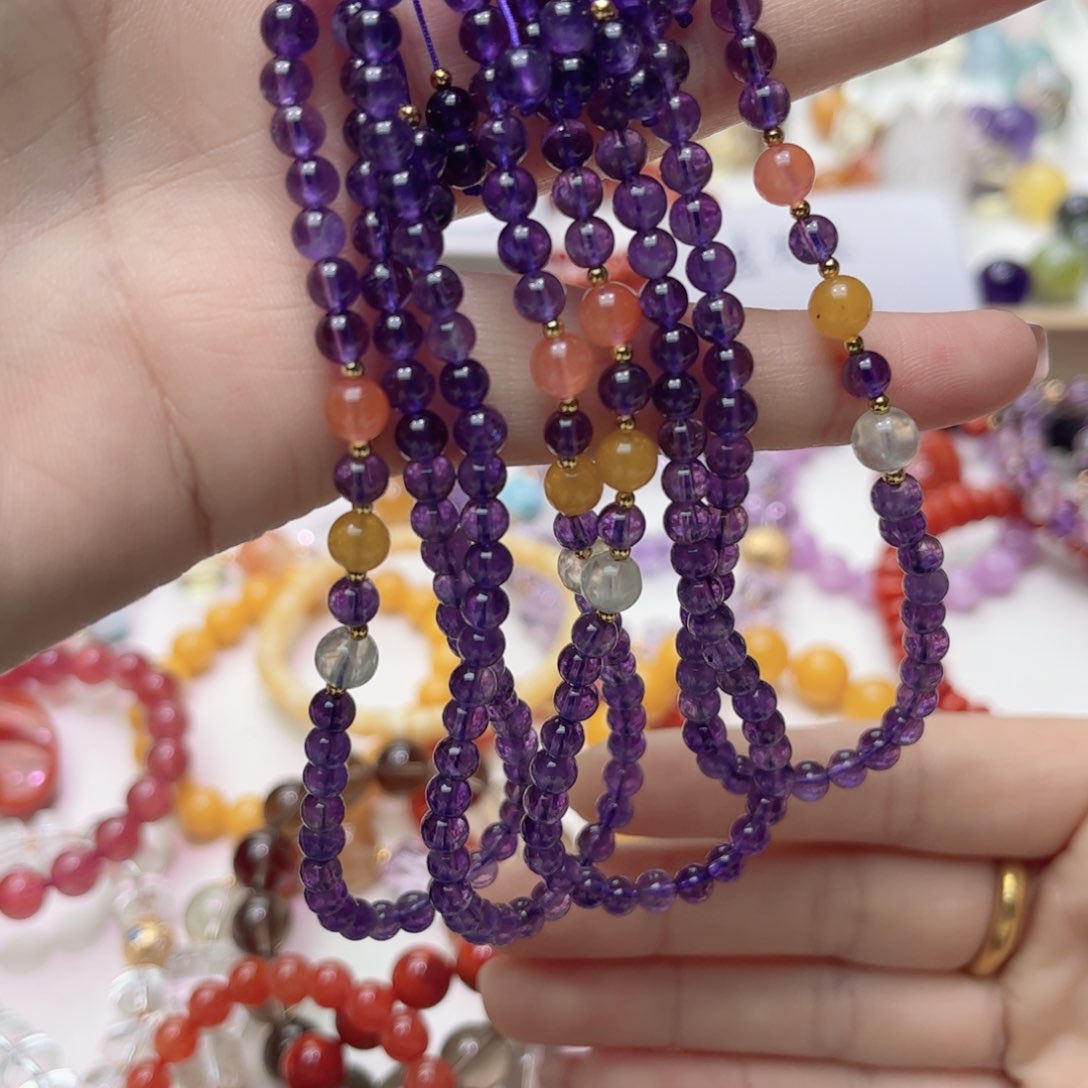 未镶嵌手链烟晶手机链