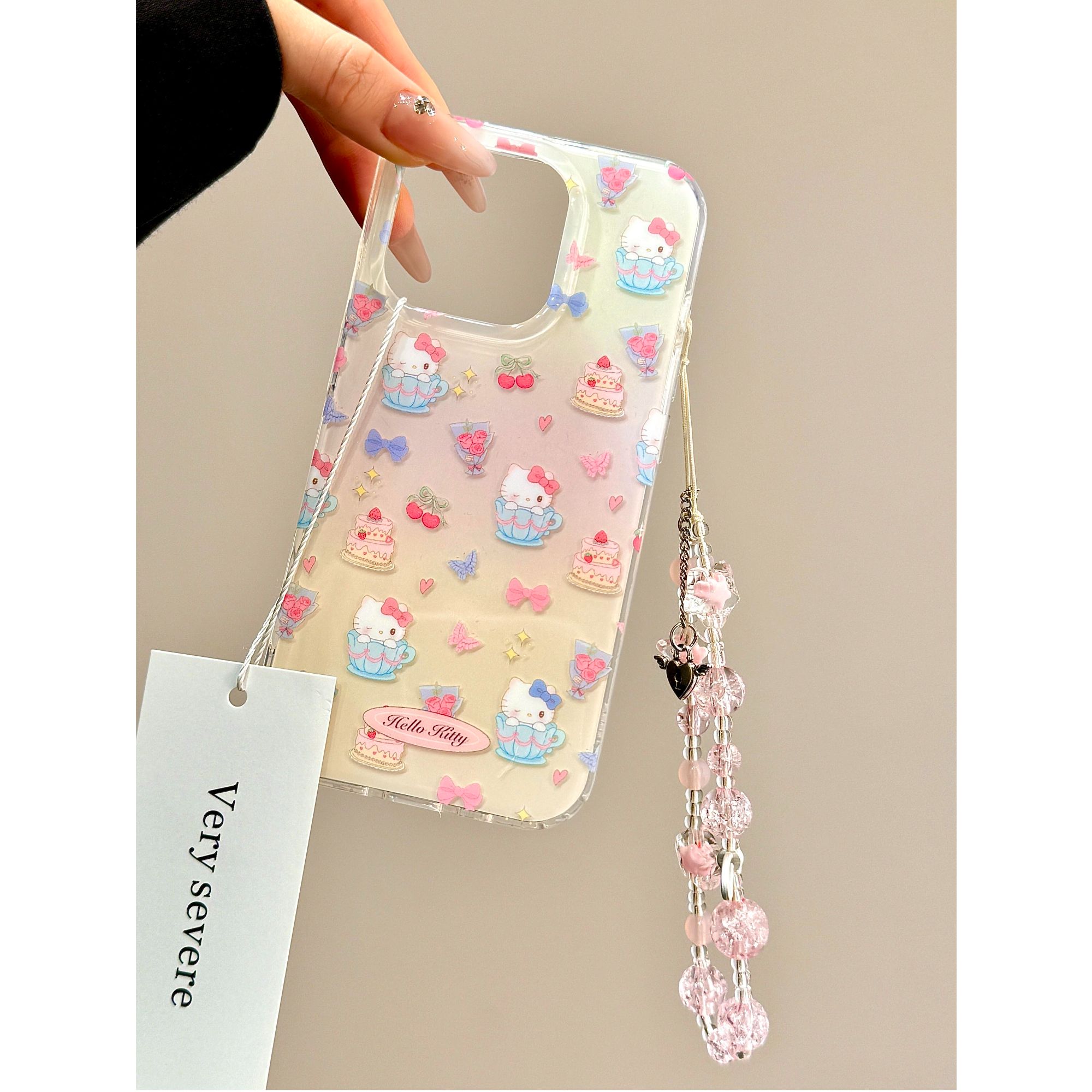 卡通樱桃蛋糕KT猫适用苹果手机壳华为vivo小米荣耀oppo红米全包女