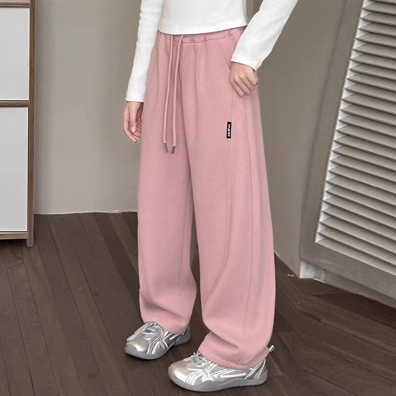 儿童秋季棉质卫裤韩版弯刀裤洋气百搭休闲男女童长裤中大童亲子