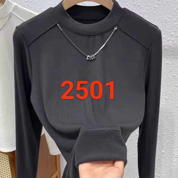 常规长袖百搭秋冬长袖打底女士2501